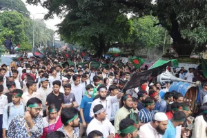 স্বৈরাচার পতনের একমাস পূর্তি, শহীদি মার্চে ছাত্র-জনতার ঢল